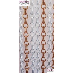 silver and brown chain blind