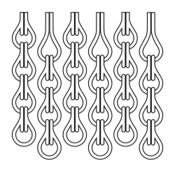 rideau MC quinconce 78 rideau chainette en quinconce