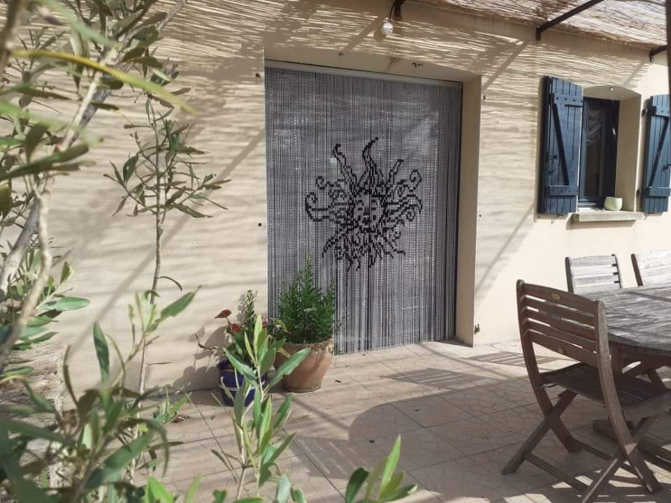 Rideau chainette avec dessin rideau de porte